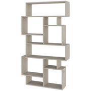 Libreria Design Moderna Scaffale 8 Ripiani 168x96x25cm Casa Ufficio Sabbia