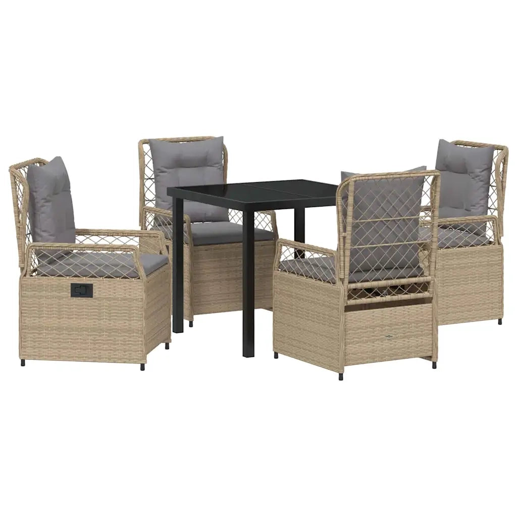 Set da Pranzo per Giardino 5 pcs Beige e Grigio Chiaro 3381003