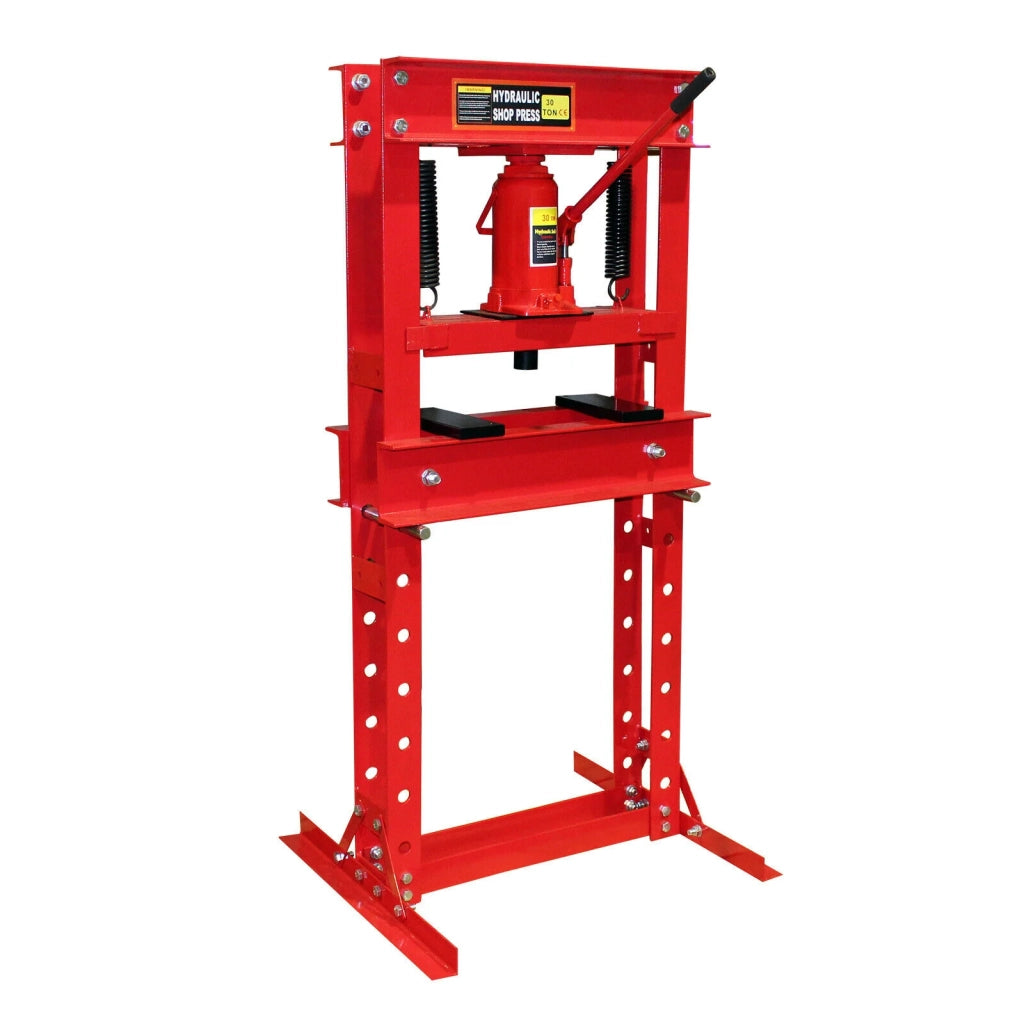 Pressa idraulica pressa da officina pressa a telaio 30 tonnellate pressatura piegatura deformazione rossa 16_0000574