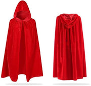 Cappuccio con lunga cappa di velluto - Costume unisex per Halloween - Stile medievale - Ideale per carnevale/cosplay