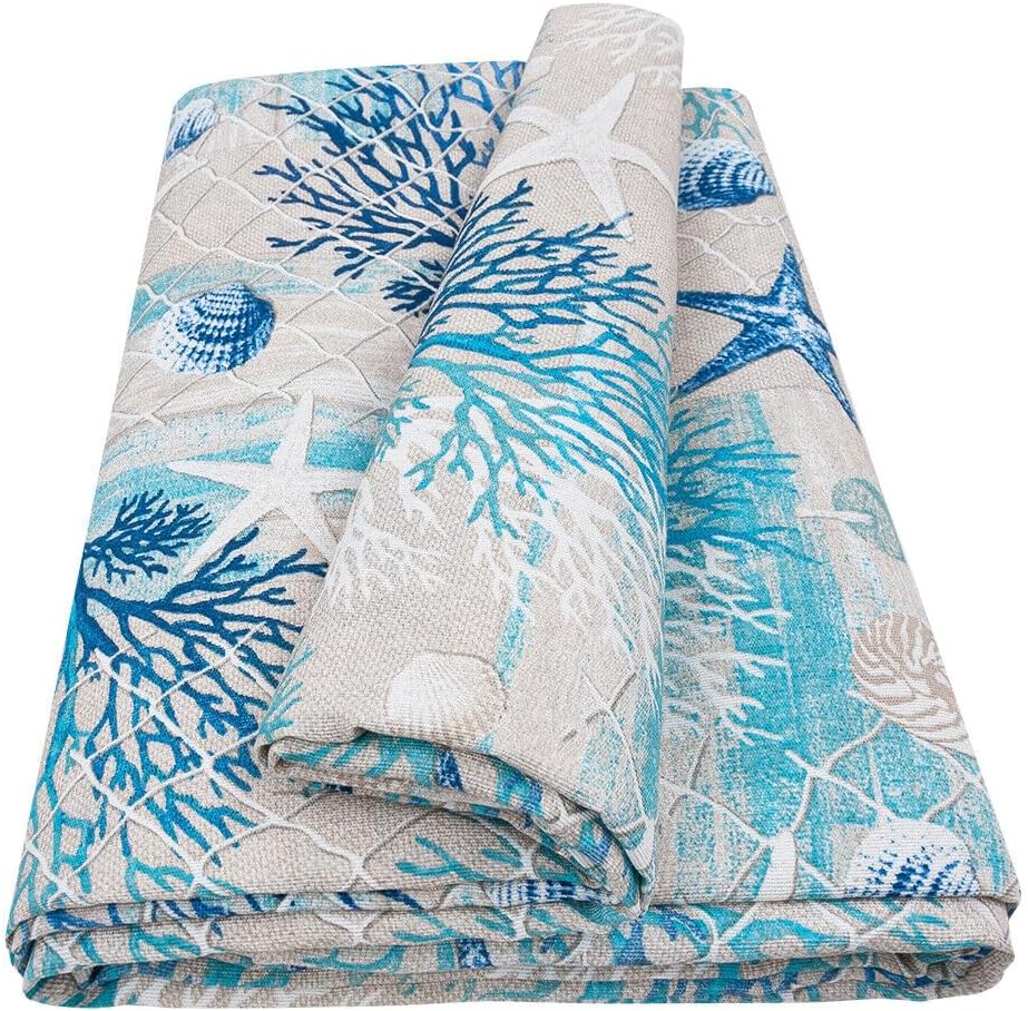 Telo Arredo GranFoulard 170X280 Cm Marino Copritutto Cotone Copri Divano Letto Multiuso Moderno