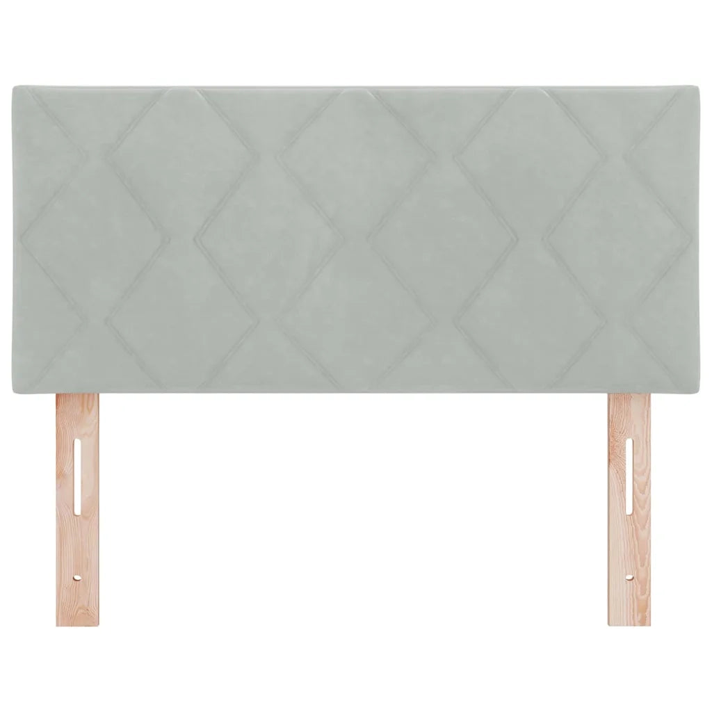 Testiera LED con testiera-Testata con LED-Testiera Decorativa Grigio chiaro 100 cm Pelle Sintetica