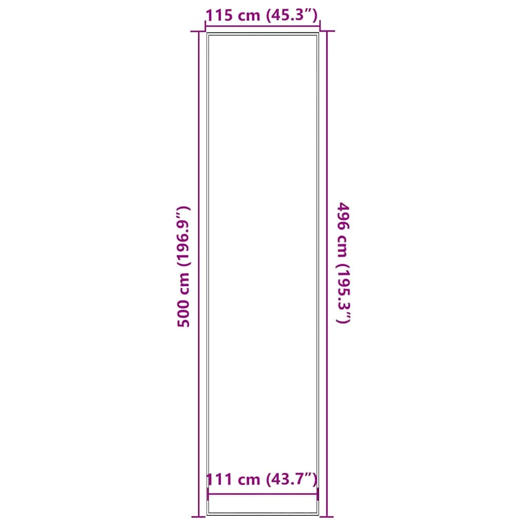 Zerbino d'ingresso flessibile resistente all'usura e antiscivolo 115 x 500 cm design moderno in PP grigio 02_0058190