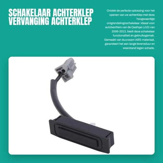 Interfaccia di accensione per portiera - Sostituzione portiera - Materiale duraturo - Accessorio auto - Comando di accensione - Adatto per Qashqai - Codice prodotto: ... - Modello: ... - Caratteristiche tecniche: ...
