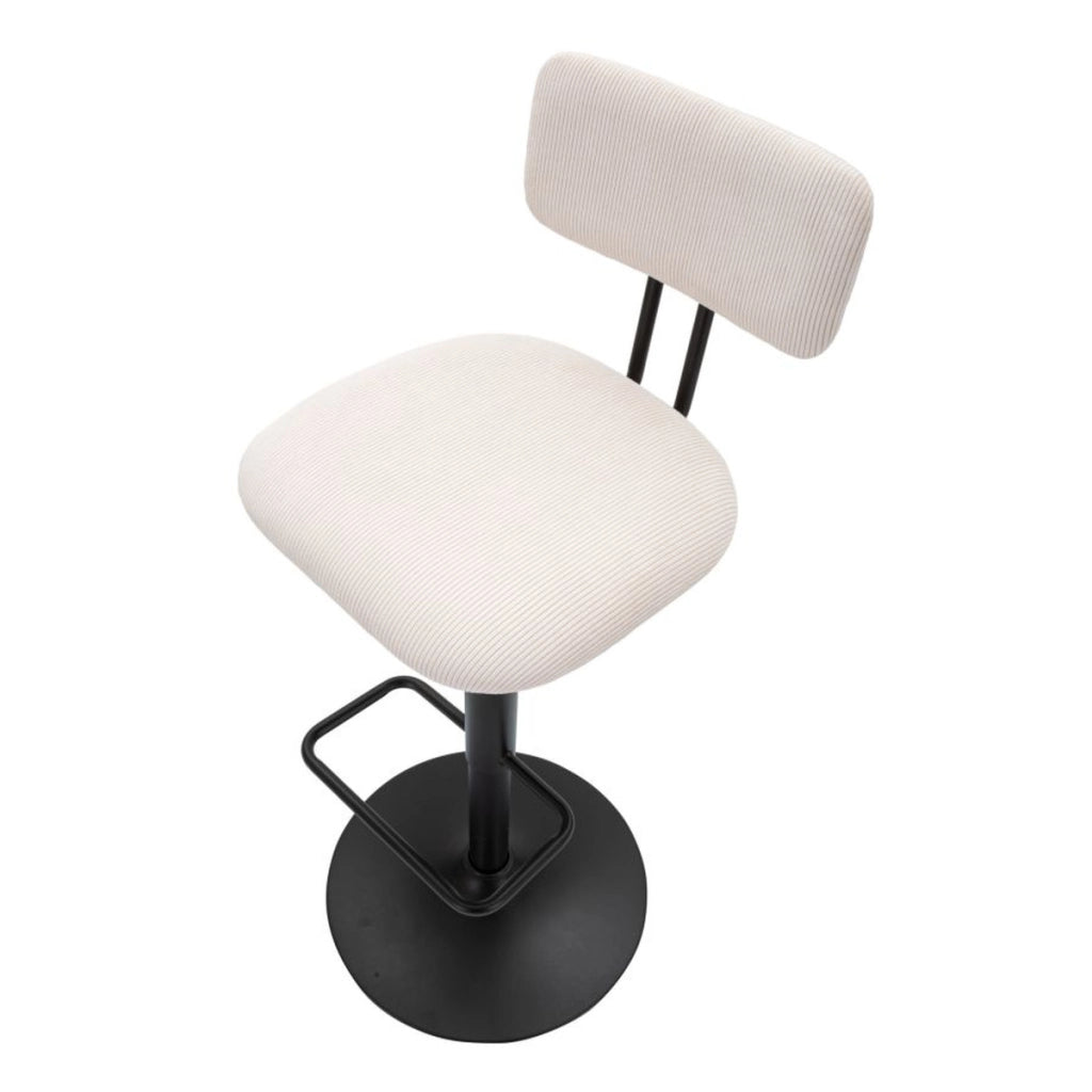 Set di 2 Sgabelli Alti VKH446, Bianco, Metallo, 41x47,5x85 cm