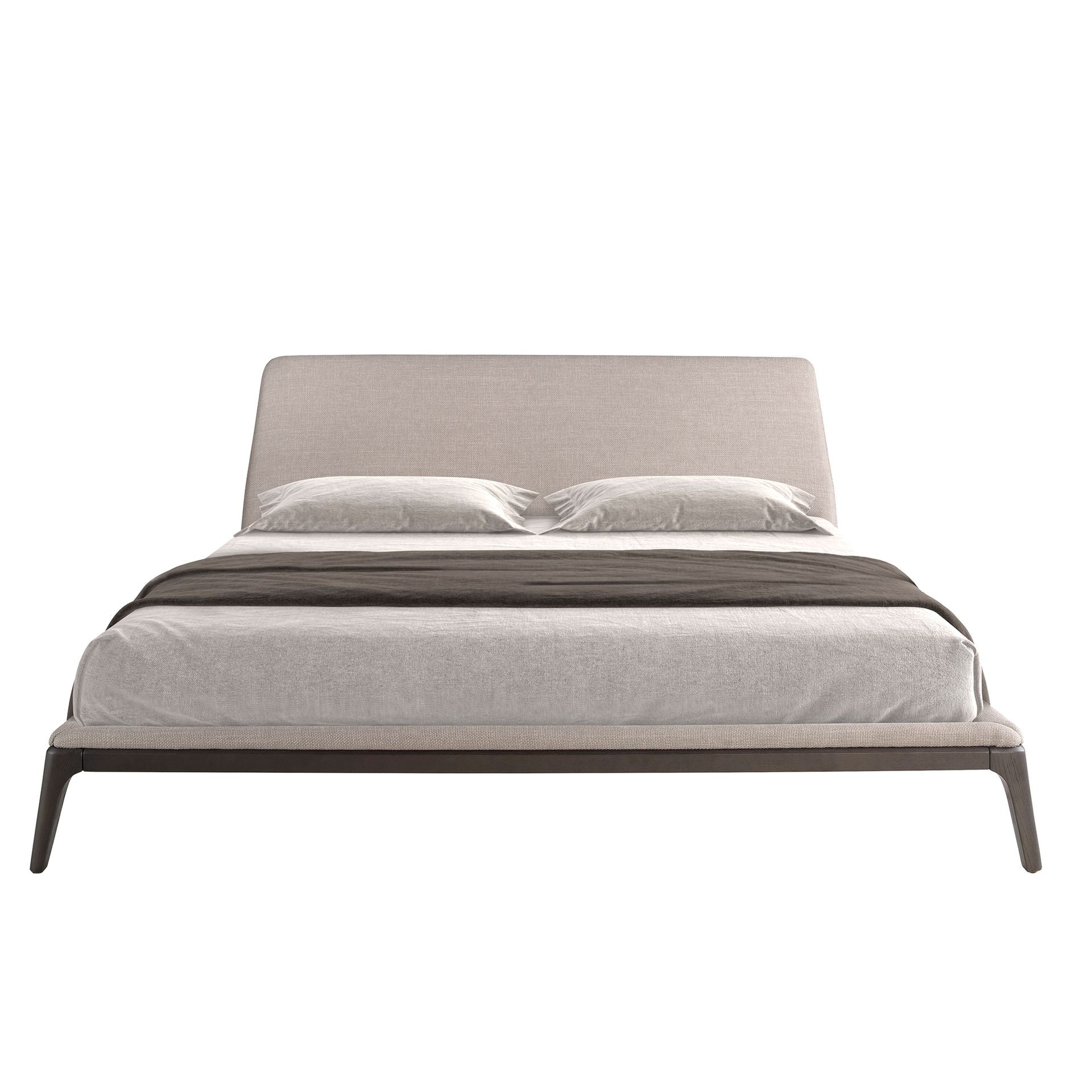 Letto in tessuto grigio
