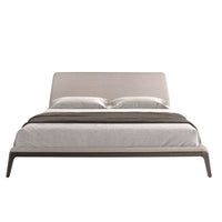 Letto in tessuto grigio