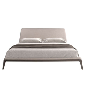 Letto in tessuto grigio