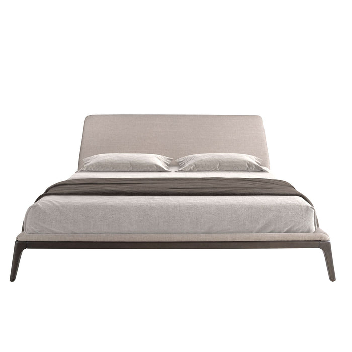 Letto in tessuto grigio