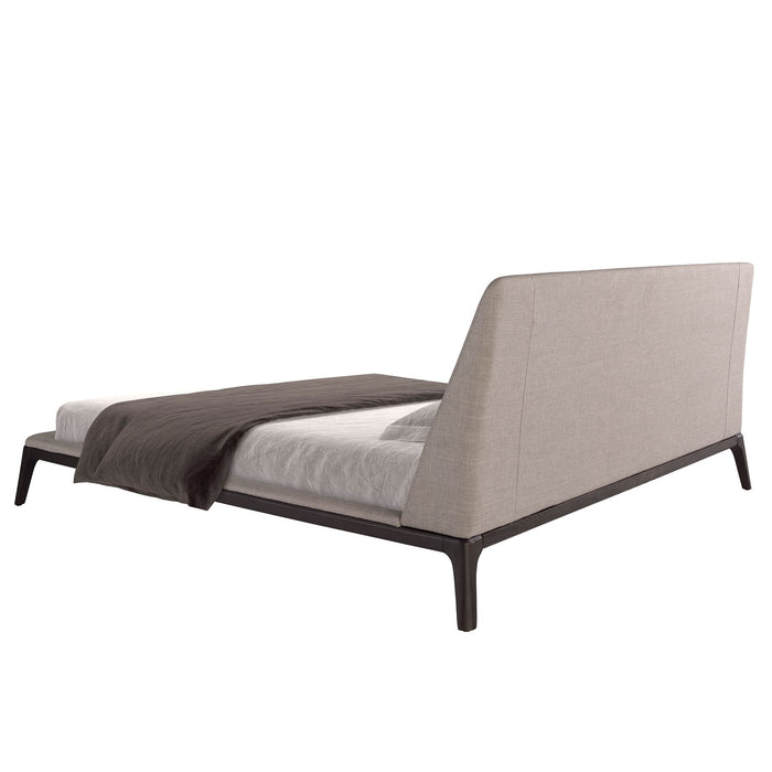 Letto in tessuto grigio