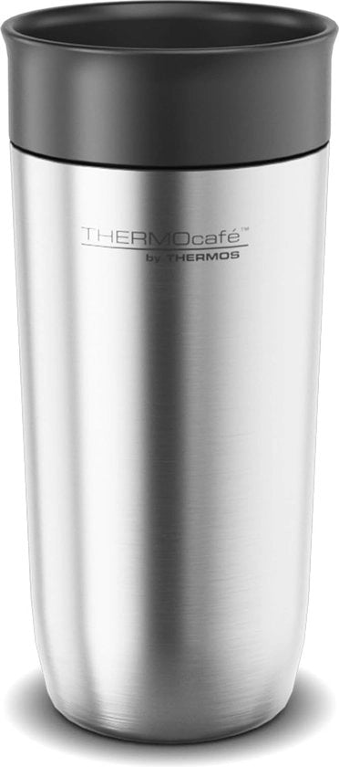 Moka 0,50 l, copero in acciaio, tazza termica in acciaio inossidabile, 6 ore caldo / 12 ore freddo, assolutamente impermeabile per università, ufficio, modello, tazza per caffè, chiusura rimovibile, tazza per bere, tazza termica