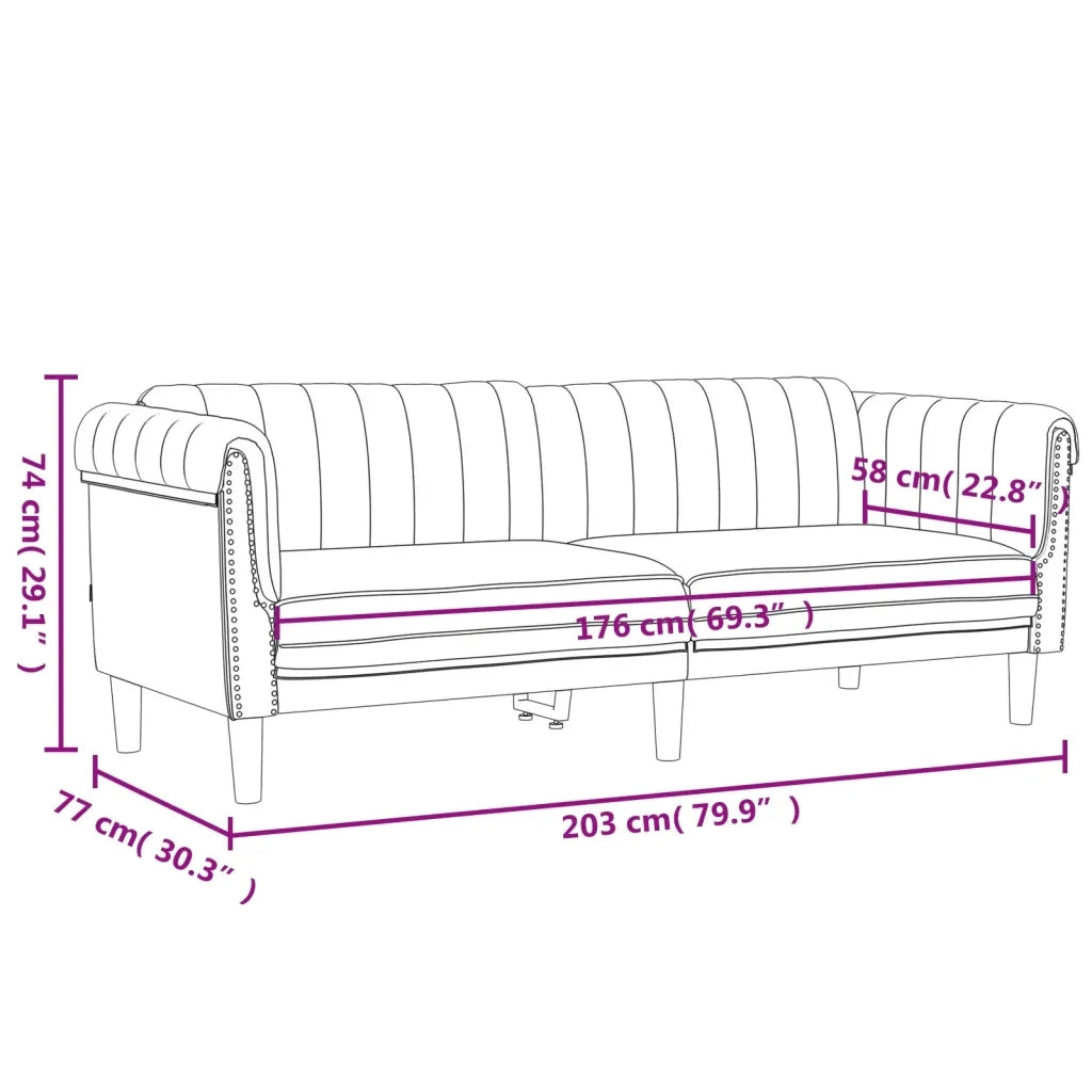 Set di Divani 3 pz Giallo in Velluto 3209215