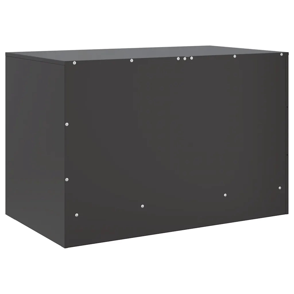 Mobili TV 2 pz | Armadietto TV | Mobile Porta TV Neri 67x39x44 cm in Acciaio