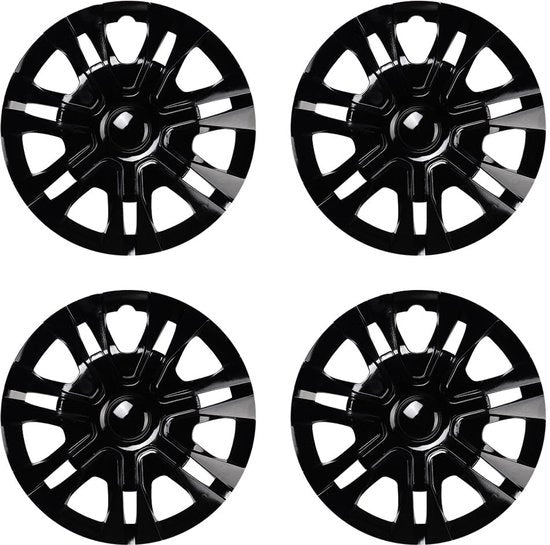 Copricerchi 14 pollici - Nero Lucido - Adatti per Biciclette da Corsa - Realizzati in ABS - Accessori per Auto - Progettazione Stilizzata - Copricerchi per Biciclette
