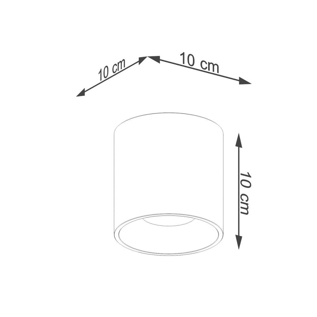 Spot soffitto tondo oro Ø10 10W GU10 RONDEO Pure Lume