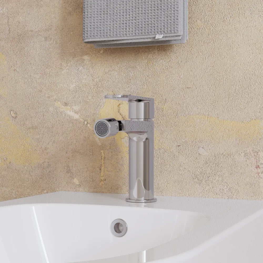Set miscelatori lavabo 13cm bidet miscelatore doccia monocomando cromato | Margot