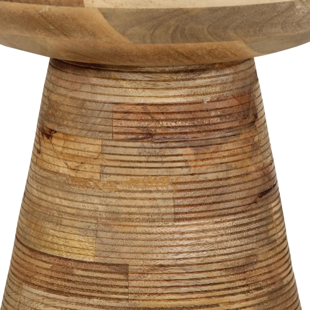 Tavolino da Salotto Ø37x45 cm in Legno Massello di Mango 4017538