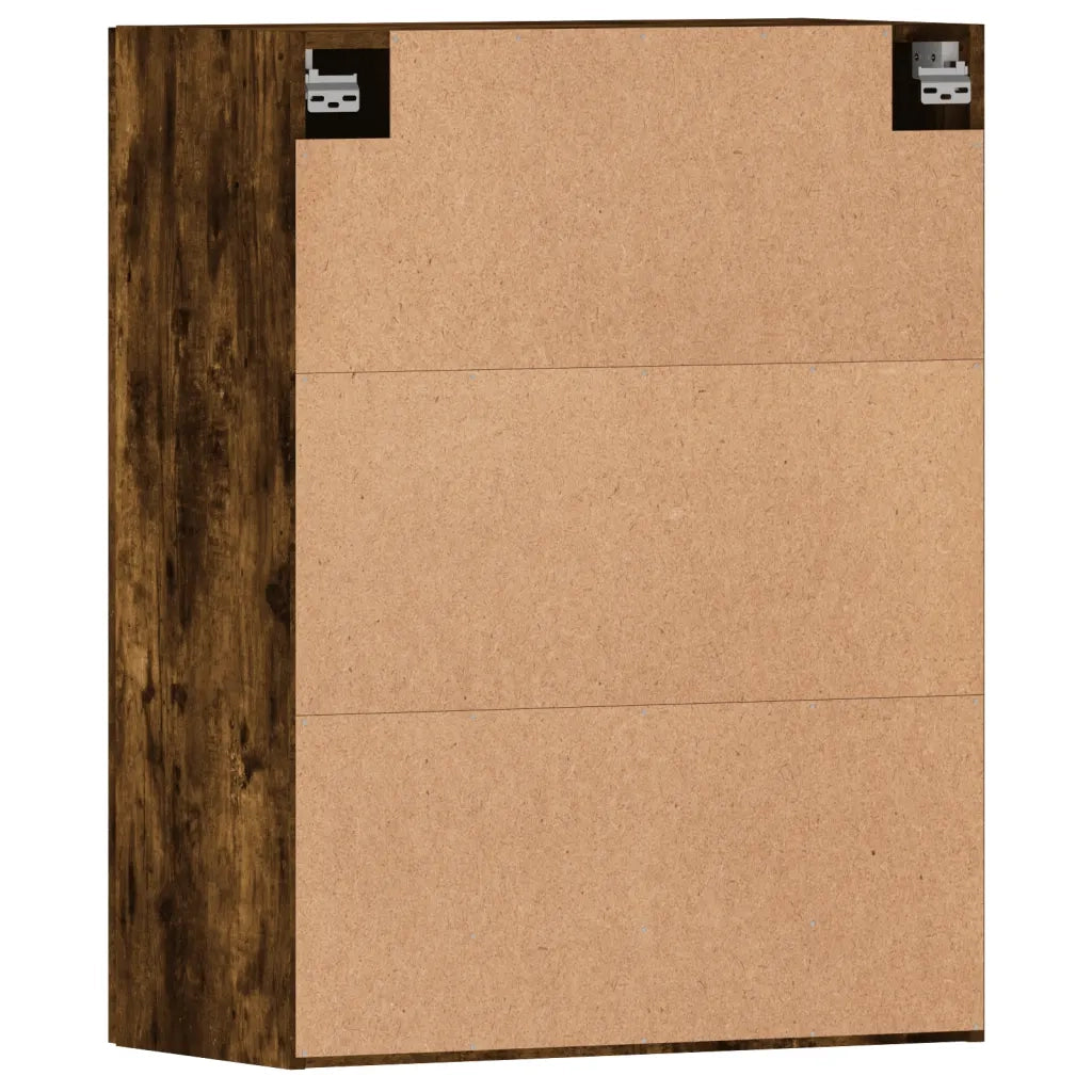 Armadietti a Parete 2 pz Rovere Fumo in Legno Multistrato 3197902