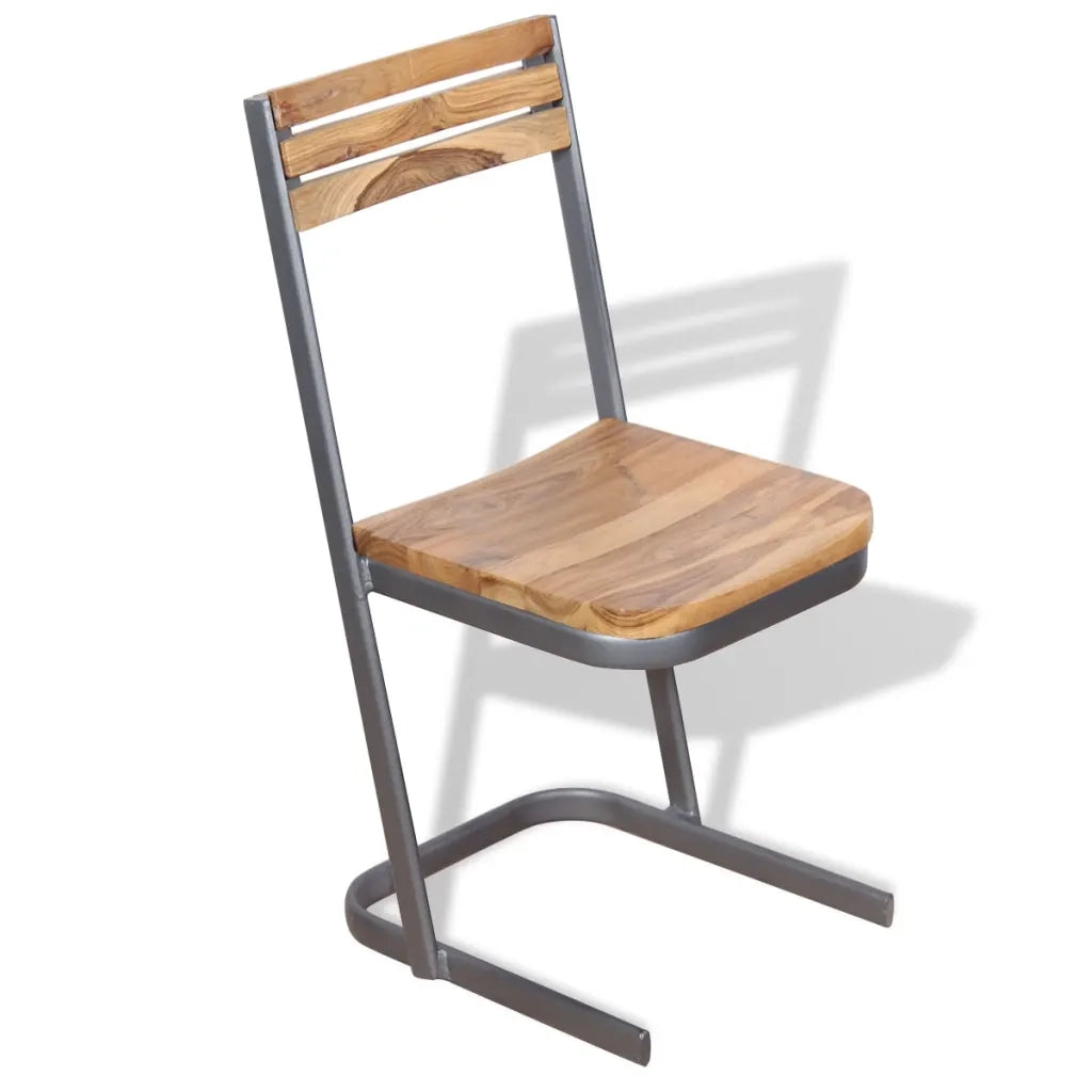 Sedie da Pranzo 4 pz in Legno Massello di Teak 274357
