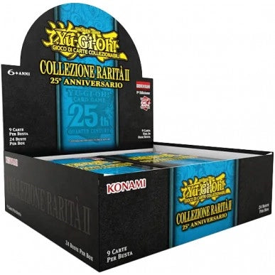 Yu-Gi-Oh! Collezione rarita II 25° anniversario,Box da 24 buste,Lingua italiana,Konami, Eta 6+