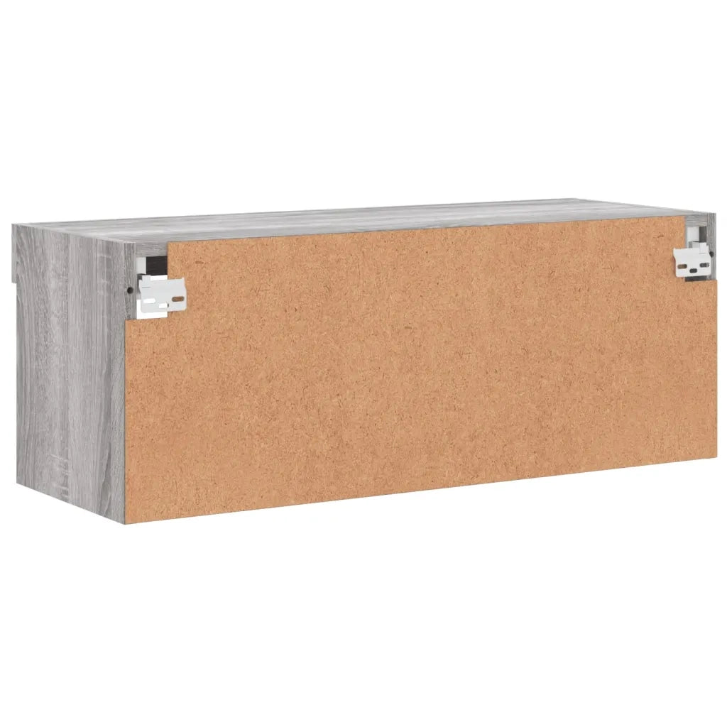 Mobile Porta TV con Luci LED Grigio Sonoma 80x30x30 cm 837151