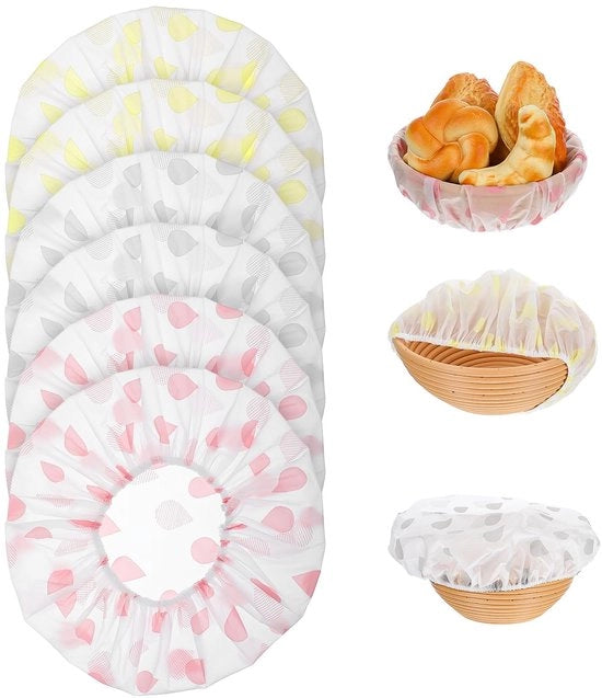 Set di contenitori per cibo 6pz, coperchi elastici, coperchi fermentazione pane, conservazione cibo, contenitore EVA flessibile per cottura in cucina, fermentazione insalata, formaggio lattico fermentato