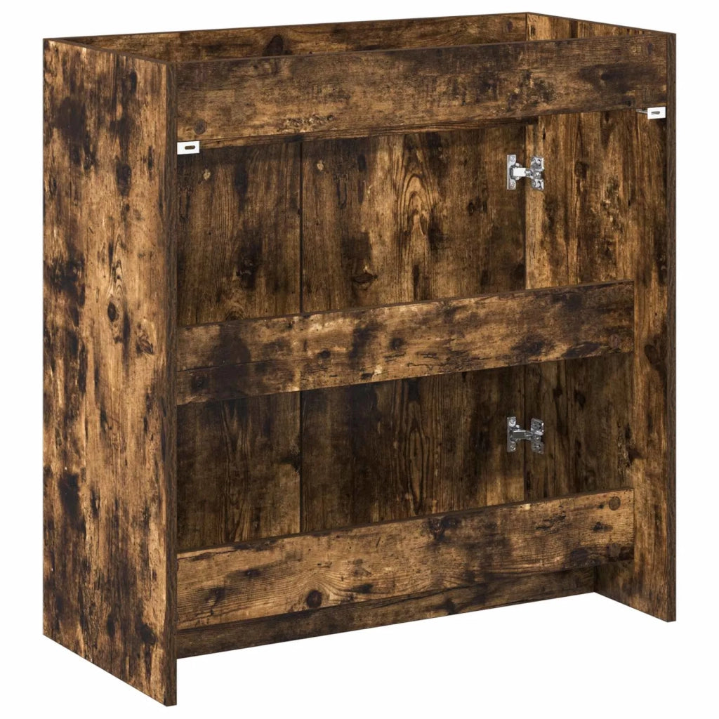 Mobiletto da Bagno Sotto Lavabo Rovere Fumo 78,5 x 37,5 x 81 cm