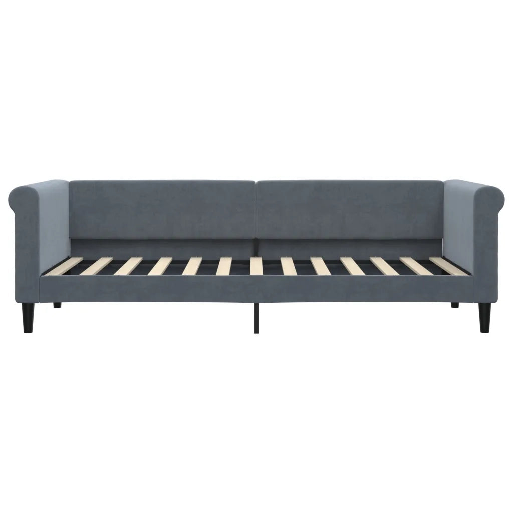 Divano letto | Sof¨¤ letto | Letto singolo Estraibile Cassetti Grigio Scuro 80x200cm Velluto