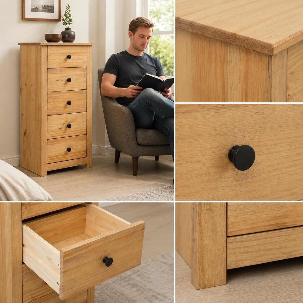Sideboard 46x40x89 Cm Pine Wood Panama