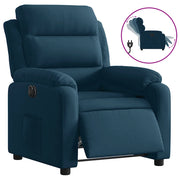 Poltrona | Sedia Relax Reclinabile Elettrica Blu in Velluto