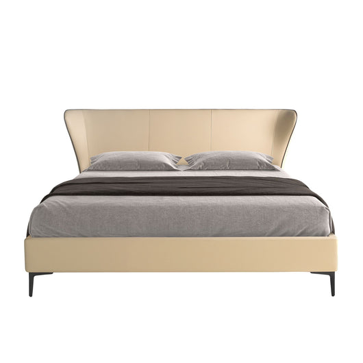 Letto in similpelle crema