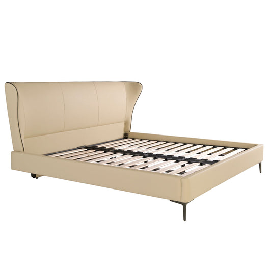 Letto in similpelle crema