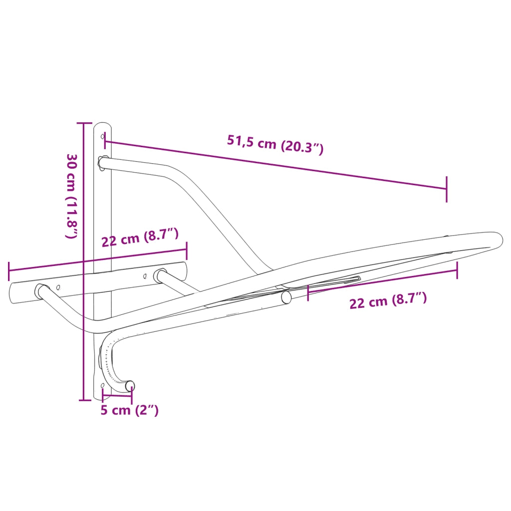 Portasella da Parete Nero in Ferro 172426