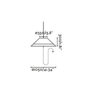 SAIGON OUT C100 Lampada portatile e sospensione grigia/beige hole cap