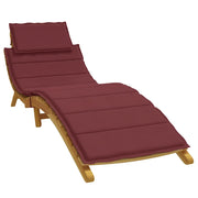 vidaXL Cuscino per Lettino Prendisole Rosso Vino Mélange 186x58x4cm