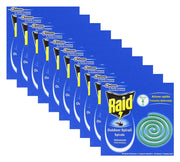 10 CONFEZIONI RAID SPIRALI ANTIZANZARE DA 10 PZ CIASCUNA