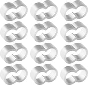 Cable Choke Clip - Clip in Alluminio - Argento - Riccio - Compatibile con Cavi di Tensione 8 mm - 50 Pezzi