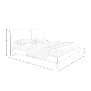 Letto in similpelle marrone