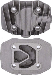 Compressore d'aria Cilindro testata Fonderia di alluminio Alta resistenza 2.5/3p Cilindro testata pneumatica a doppia testata Componenti di raffreddamento del cilindro Cappello di raffreddamento Scambiatore di calore G3-8in Conduttore