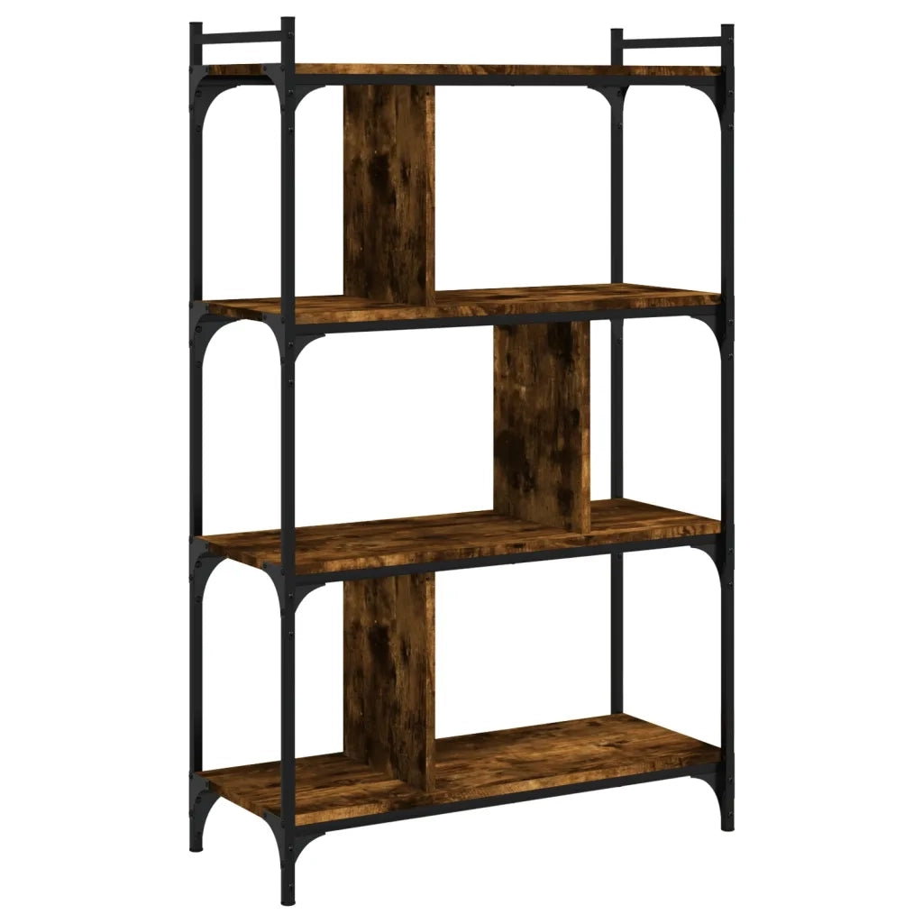 Libreria Rovere Fumo 4 Ripiani 76x32x123 cm Legno Multistratocod mxl 107024