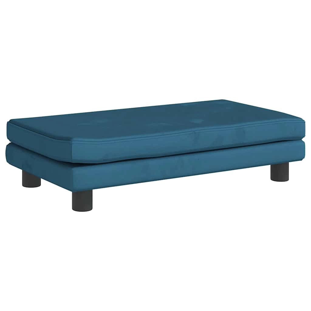 Comodo letto/cesto/divano per cani con estensione 100 x 50 x 30 cm velluto blu 02_0043068