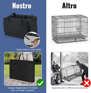 Trasportino Pieghevole per Cani e Gatti, Borsa da Trasporto per Animali con 2 Aperture, Finestra, Cesto Interno in Rete, Tasche Laterali e Porta Bicchiere, Gabbia Morbida e Portatile (M)
