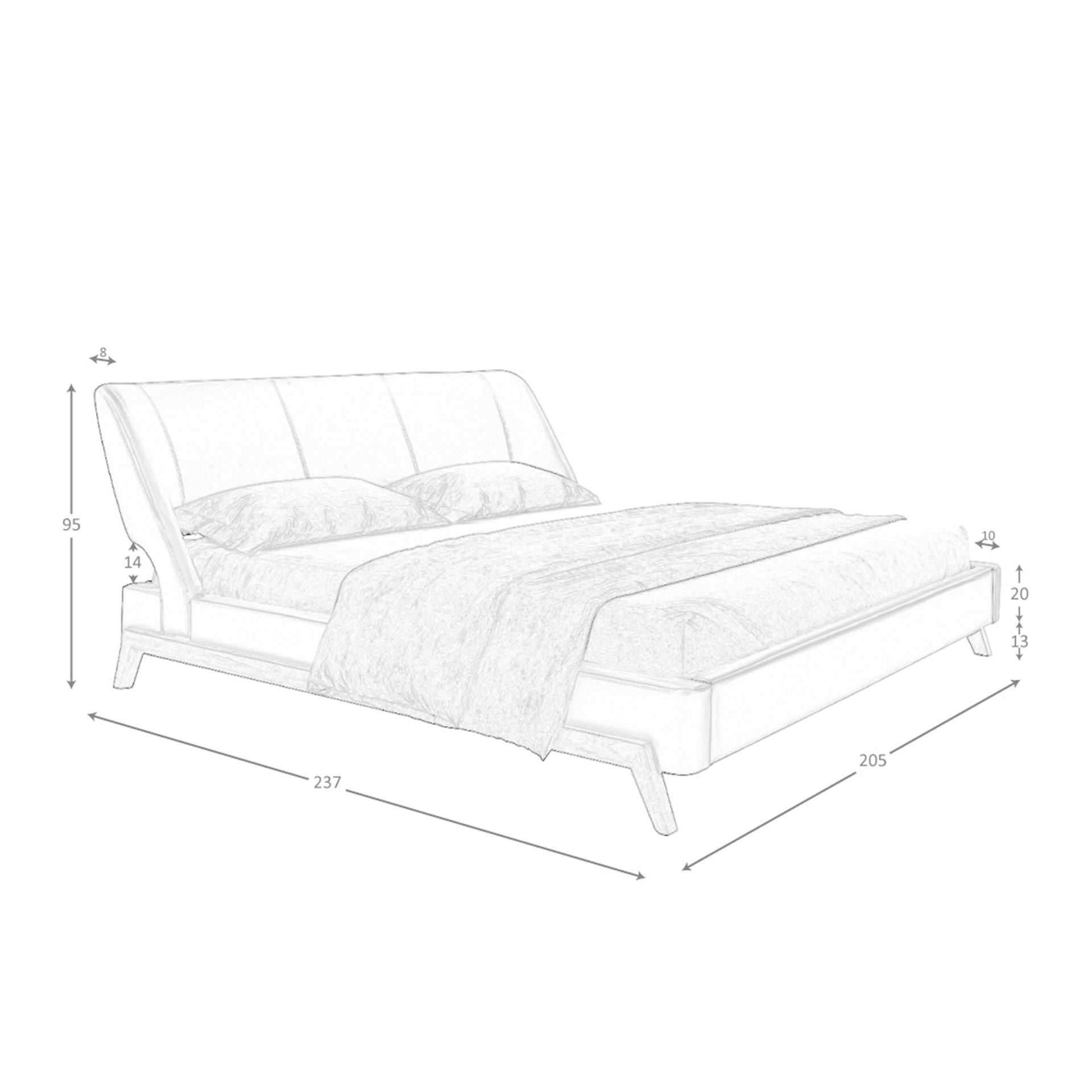 Letto in similpelle marrone cioccolato