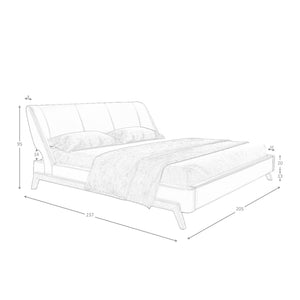 Letto in similpelle marrone cioccolato