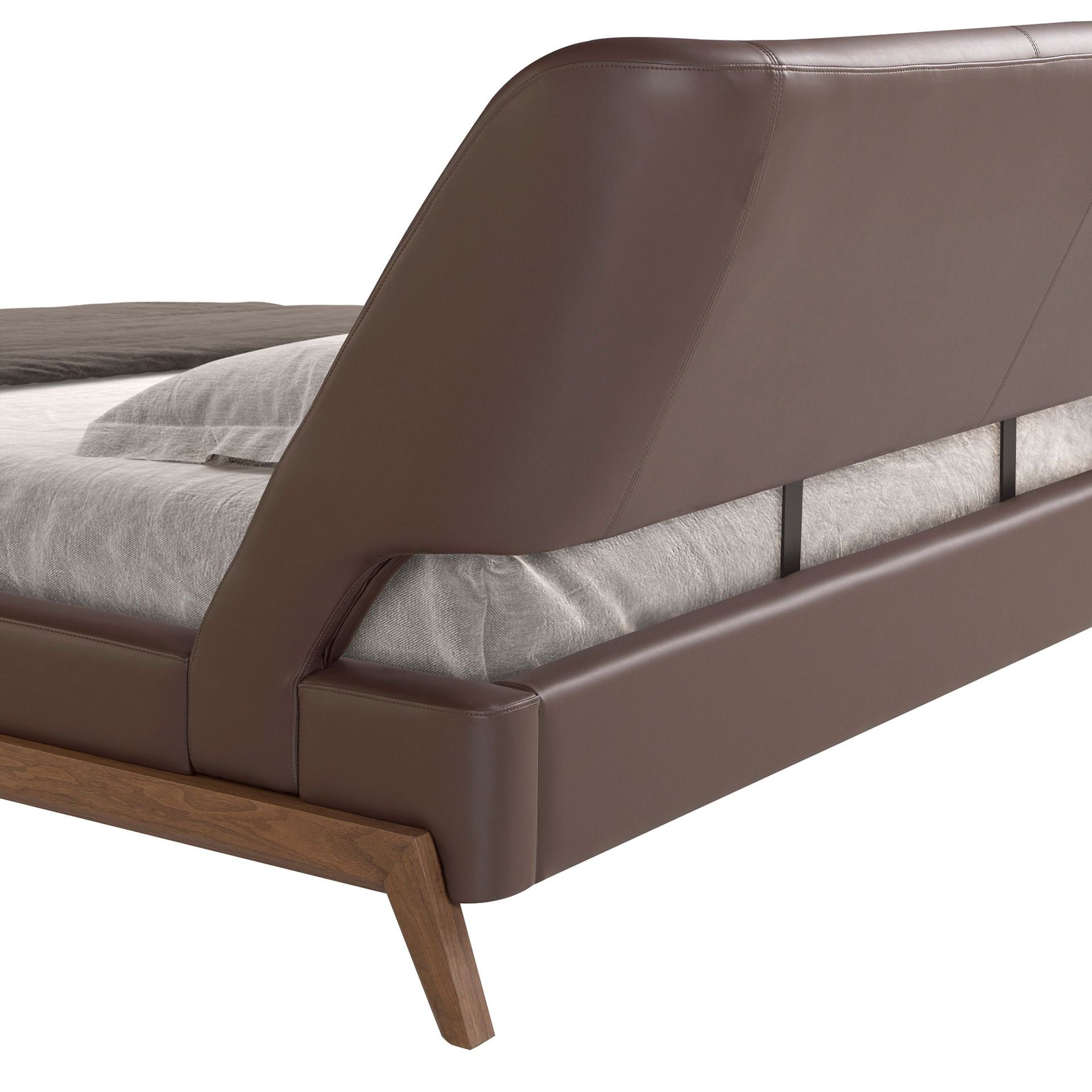 Letto in similpelle marrone cioccolato