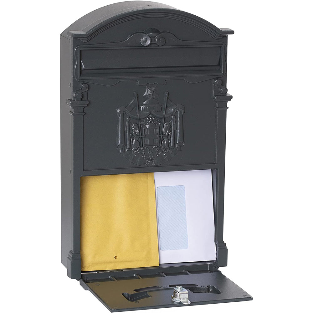Cassetta postale per posta artistica alluminio esterno antracite 260x410x90 mm vulcania