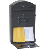 Cassetta postale per posta artistica alluminio esterno antracite 260x410x90 mm vulcania