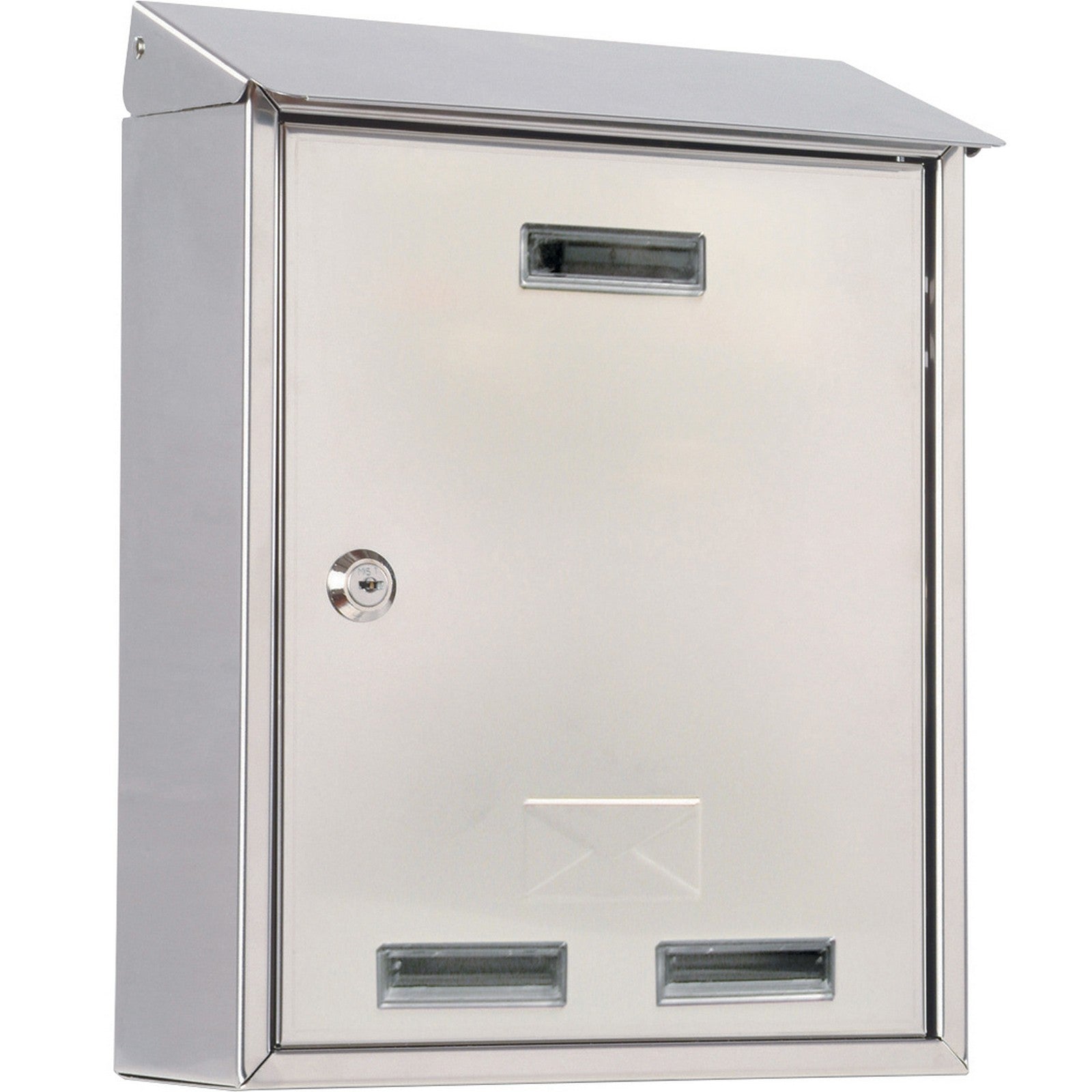 cassetta postale inox art. 3100x con 2 chiavi. dimensioni cm 25x10x30h cod:ferx.715