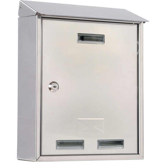 cassetta postale inox art. 3100x con 2 chiavi. dimensioni cm 25x10x30h cod:ferx.715