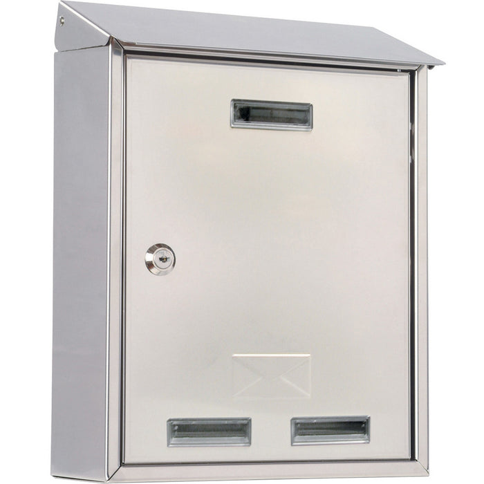 cassetta postale inox art. 3100x con 2 chiavi. dimensioni cm 25x10x30h cod:ferx.715